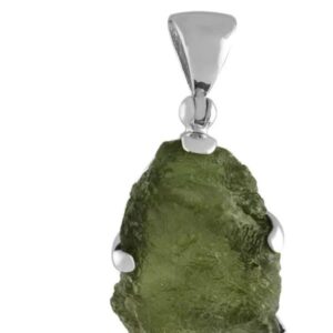 Moldavite Pendant (20-30ct) in Sterling Silver
