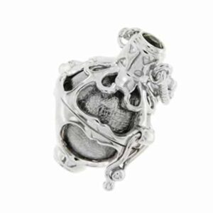 Moldavite & Muonionalusta Meteorite Pendant in Sterling Silver