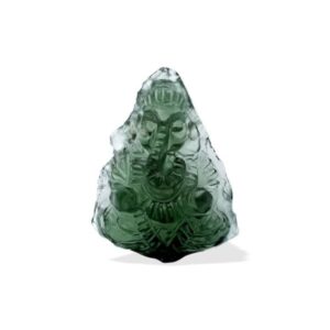 Hand Carved Moldavite Ganesh 11.5 cts - 1 Piece