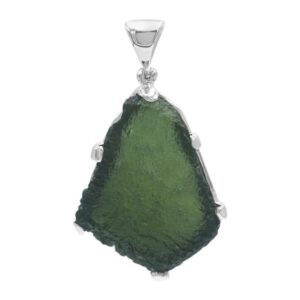 Moldavite Pendant (30-40cts) in Sterling Silver